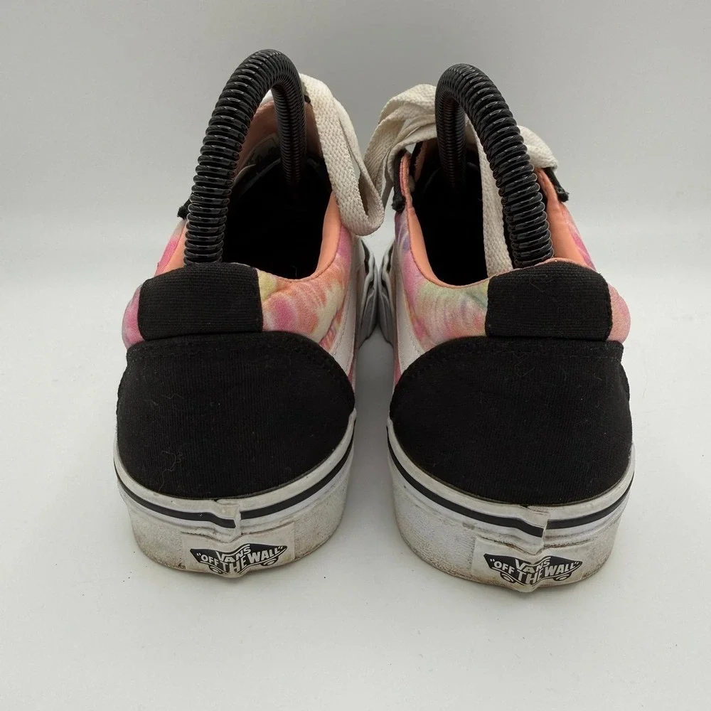 Women's Vans Ward Salmon Pink Tie Dye Pastel Casual Canvas Skate Shoes Sz 6.5